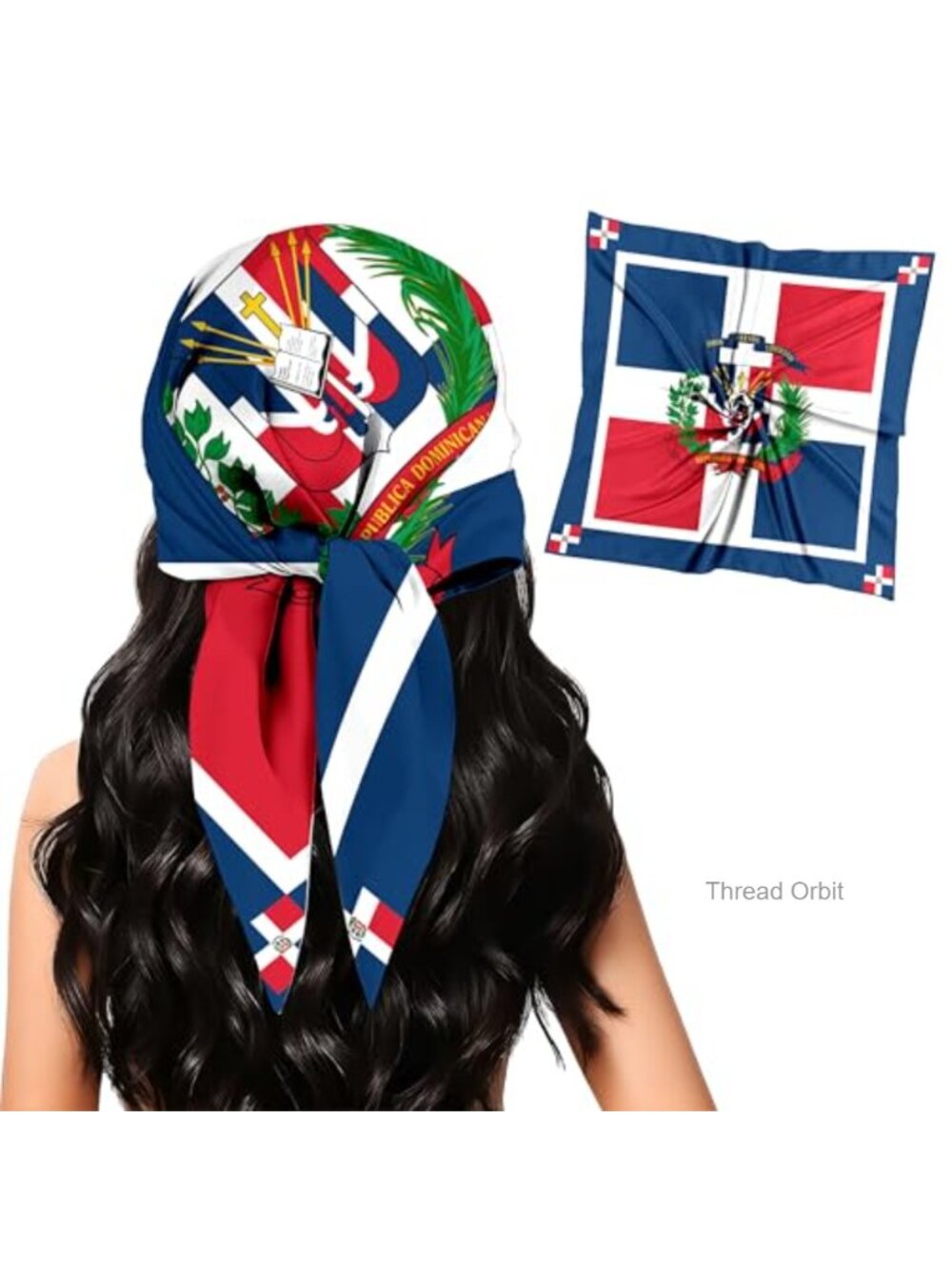 Women's Large Square Satin Scarf 27.5x27.5 Polyester Bandana Hair Wrap